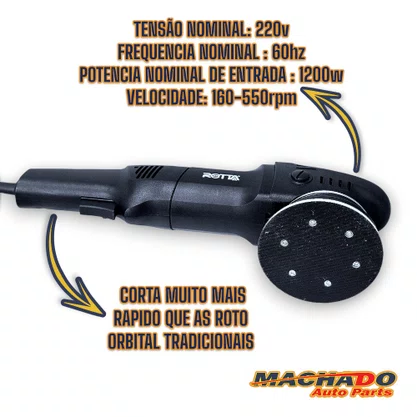 Politriz Roto Orbital Forçada 5" 15MM 1200W 160-550 RPM 60HZ 220V