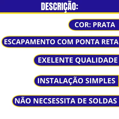 Ponteira De Escapamento Sport Lux/Prata SW
