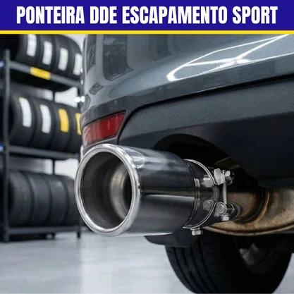 Ponteira De Escapamento Sport Lux/Prata SW