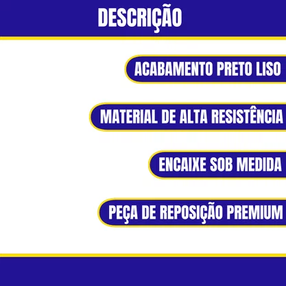 Ponteira Parachoque Traseiro  Montana 2010 a 2021 Traseiro Preto Liso Esquerdo