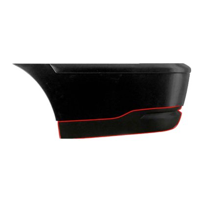 Ponteira Parachoque Traseiro Saveiro G3 G4 2002 a 2012 Preto Liso Esquerdo Motorista