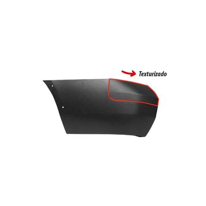 Ponteira Parachoque Traseiro Saveiro G5 G6 2008 a 2016 Preto Liso Esquerdo Motorista Exceto Linha Cross