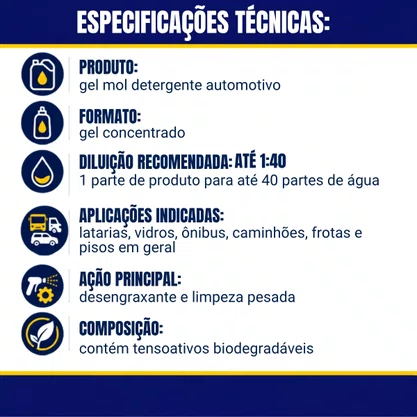 Pre Lavagem Gel Mol 2L