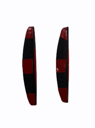 Protetor De Porta Flexível Com Resinado Refletivo Vermelho SHEKPARTS