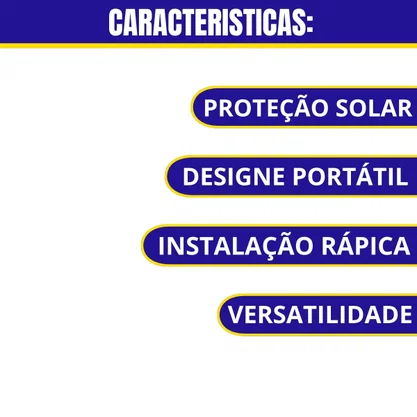Protetor Solar Quebra-Sol Metalizado Retratil