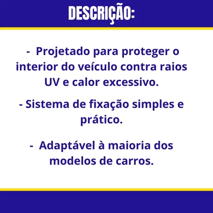 Protetor Solar Quebra-Sol Metalizado Retratil