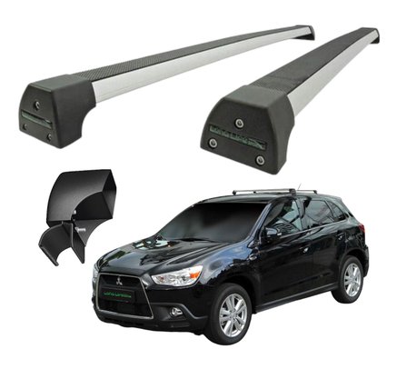 Rack de Teto Travessa Asx 2011 a 2019 Com Longarina Integrada Prata Sports Long Life