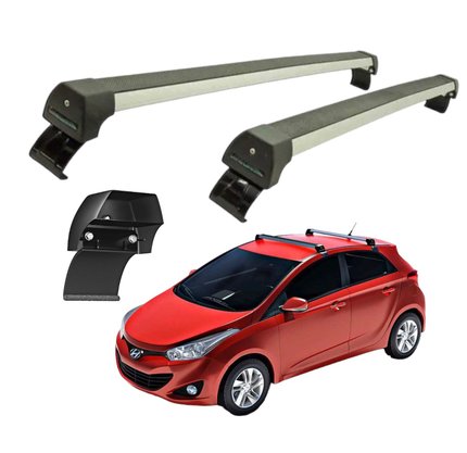 Rack de Teto HB20 Hatch e Sedan após 2020 Sport Preto  (Exceto HB20x) LONG LIFE 