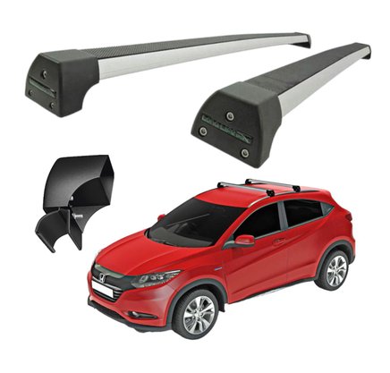 Rack de Teto HRV  2016 a 2020 com Longarina Sports Prata  LONG LIFE 