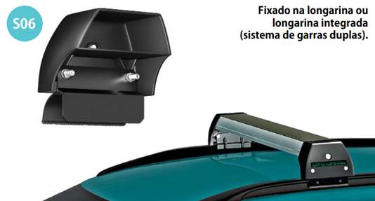 Rack de Teto HRV  2016 a 2020 com Longarina Sports Prata  LONG LIFE 