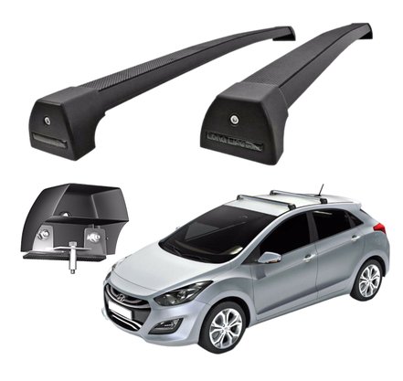 Rack de Teto I30 2009 a 2017 Sports  Preto LONG LIFE 