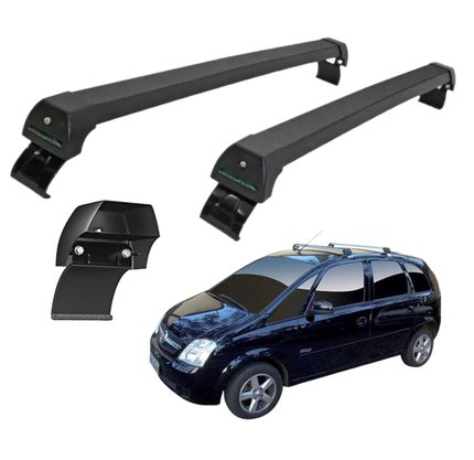 Rack de Teto Meriva 2003 a 2012 Sports Preto  LONG LIFE 