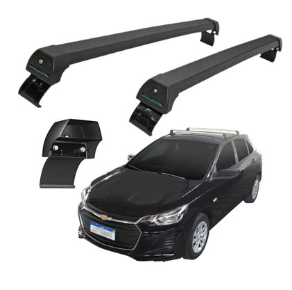 Rack de Teto Onix Hatch Sedan Plus 2020 2021 Sports Preto LONG LIFE 