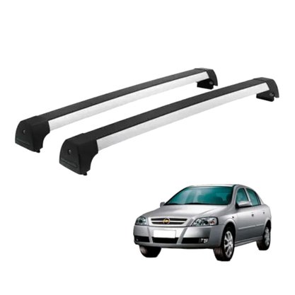 Rack de Teto Travessa Astra Hatch e Sedan 1998 a 2011 2 e 4 Portas Prata Sports Long Life