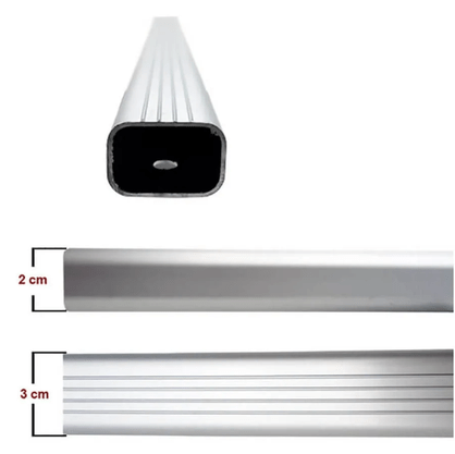 Rack de Teto Travessa Bagageiro Cross Prata Carros Para Com Longarina LONG LIFE