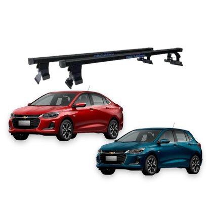 Rack de Teto Travessa Onix Prisma 2020 a 2024 Especifico Preto em Aço - NEW LIFE