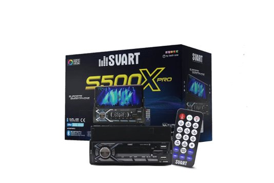 Radio Svart S500x Bluetooth/Usb/Auxp2/Mp3/Fm/ Micro Sd/ Com Controle /Suporte Para Celular 