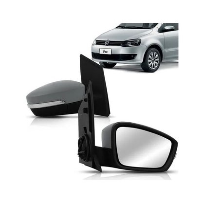 Retrovisor Externo Fox Crossfox Spacefox 2010 a 2014 Com pisca Elétrico Lado Esquerdo Motorista MIRROR