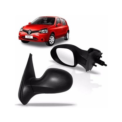 Retrovisor Externo Clio 2012 a 2017 com Controle Interno Manual Lado Esquerdo Motorista RETROVEX