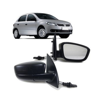 Retrovisor Externo Gol Voyage Saveiro G5 2008 a 2012 Com Controle Interno Manual Lado Esquerdo Motorista MIRROR