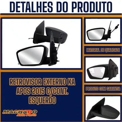 Retrovisor Externo KA Apos 2015 C/ Cont. Esquerdo