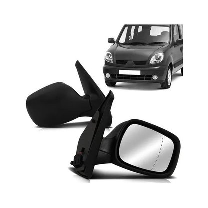 Retrovisor Externo Kangoo 2003 a 2018 Com Controle Interno Manual Lado Direito Caroneiro MIRROR