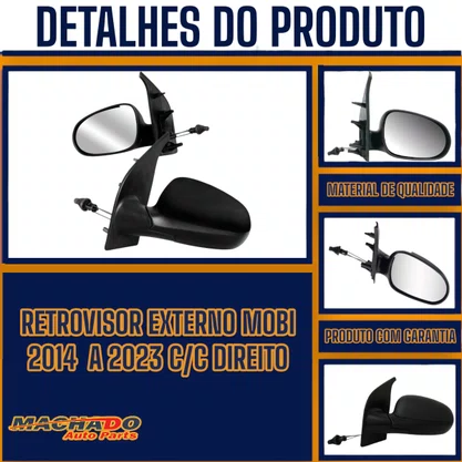 Retrovisor Externo Mobi 2014 a 2023 C/C Direito