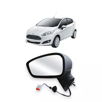 Retrovisor Externo New Fiesta Apos 2013 C/ Cont. Eletrico Com Pisca Esquerdo