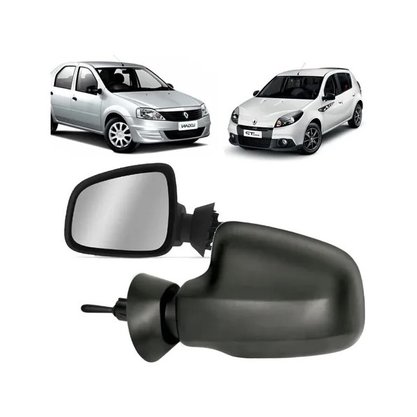 Retrovisor Externo Sandero 2009 a 2014 Logan 2009 a 2012 Com Controle Interno Manual Lado Direito Caroneiro RETROVEX