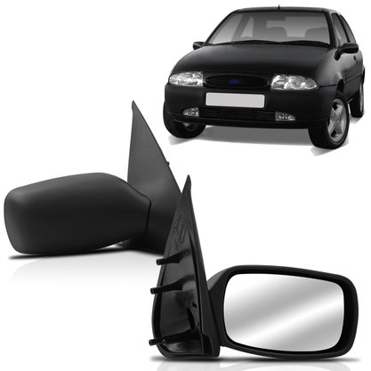 Retrovisor Ford Fiesta 1996 Até 2003 Fixo Sem Controle Esquerdo Motorista RETROVEX