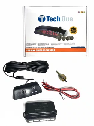Sensor de Estacionamento 4 Pontos Preto Fosco Universal TECH ONE