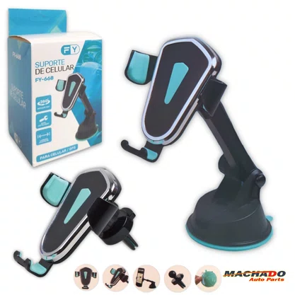 SUPORTE CELULAR VEICULAR FY 2 EM 1 FY-668