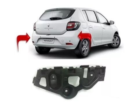 Suporte Guia Parachoque Traseiro Sandero 2015 a 2019 Direito Caroneiro