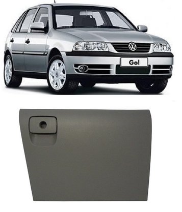 Tampa Porta Luvas Gol Parati Saveiro G3 2000 a 2005 Cinza Flanel   
