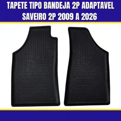 Tapete Tipo Bandeja 2P Adaptavel Saveiro 2P 2009 a 2026 2PC