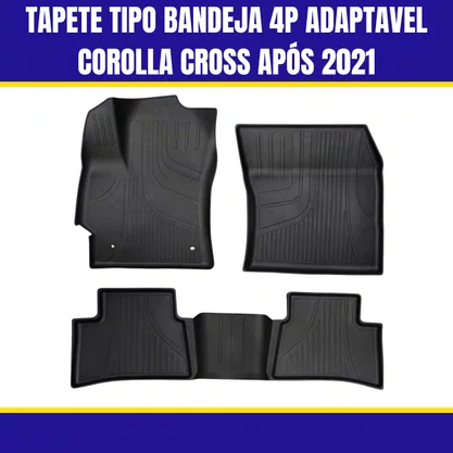 Tapete Tipo Bandeja 4P Adaptavel Corolla Cross 2021...5PC