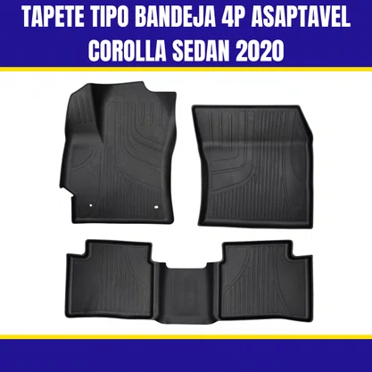 Tapete Tipo Bandeja 4P Asaptavel Corolla Sedan 2020...5PC