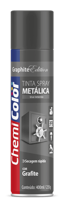 Tinta Spray Metalica Grafite 400ml CHEMICOLOR
