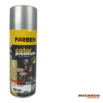 Tinta Spray Prata Metálico Uso Geral 350ml FARBEN