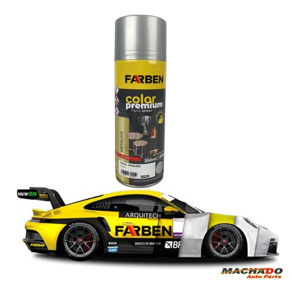 Tinta Spray Prata Metálico Uso Geral 350ml FARBEN