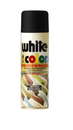 Tinta Spray Preto Brilho WhiteColor 340ml ORBI