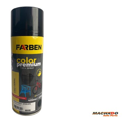 Tinta Spray Preto Fosco Uso Geral 400ml FARBEN