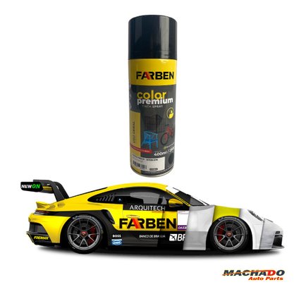 Tinta Spray Preto Fosco Uso Geral 400ml FARBEN
