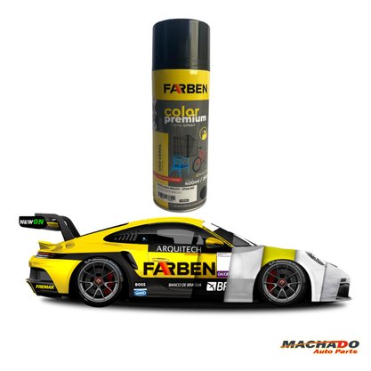 Tinta Spray Preto Semi Brilho Uso Geral 400ml FARBEN