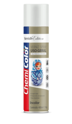 Tinta Spray Verniz Incolor Uso Geral 400ml CHEMICOLOR