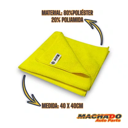 Toalha De Microfibra Amarela 310 GSM 40X40