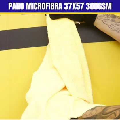 Toalha De Microfibra DETAILER 37X57CM 300GSM Amarelo