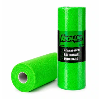 Toalha De Microfibra Em Rolo Reks Verde 20 Unid. 180GSM