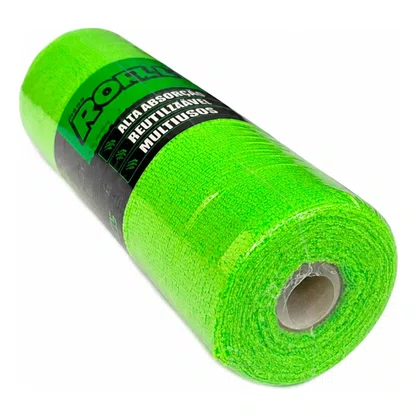 Toalha De Microfibra Em Rolo Reks Verde 20 Unid. 180GSM
