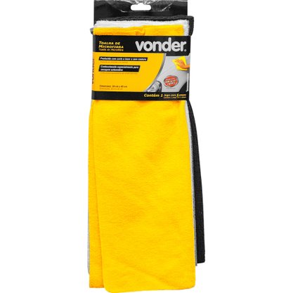 Toalha Microfibra 30x40cm 200gsm 5 Peças VONDER